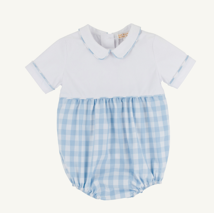 TBBC BRADFORD BUBBLE WORTH AVE WHITE/BARRINGTON BLUE CHECK