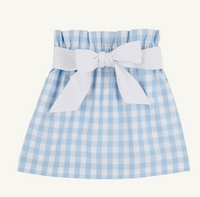 BEASLY BOW SKIRT BARRINGTON BLUE CHECK