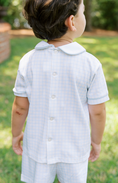 SIBLEY SHORT SET CORNFLOWER CHECK