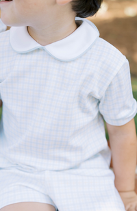 SIBLEY SHORT SET CORNFLOWER CHECK