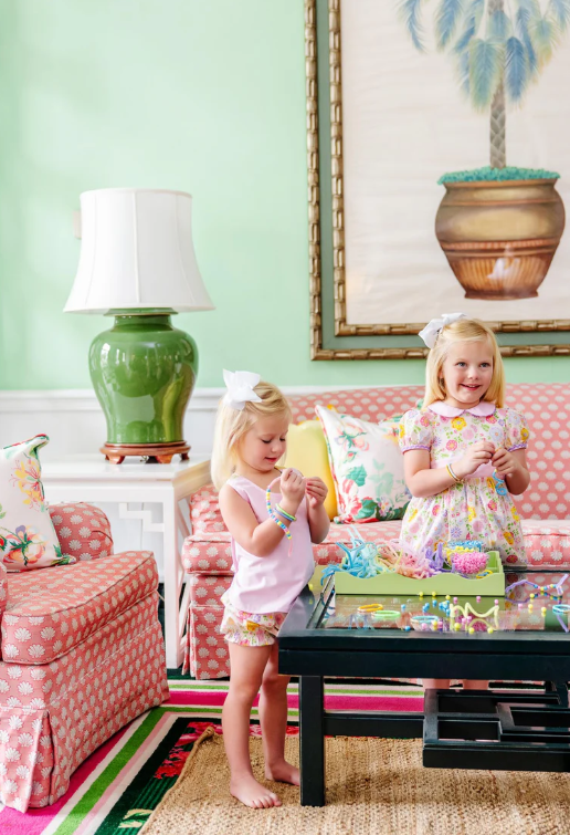 BETSEY BOW BACK SET BROADCLOTH BOCA GRANDE BEGONIA HAMPTONS HOT PINK