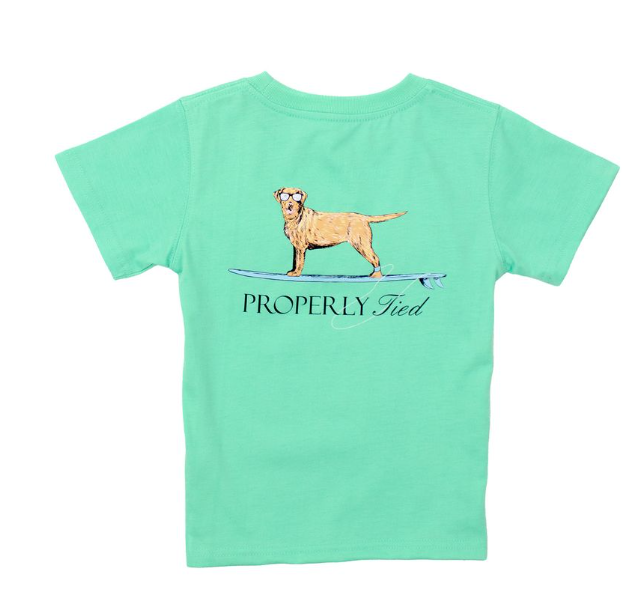 BOYS WAVE RIDER SS WASH GREEN