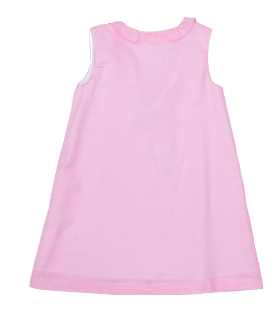KARLA DRESS SPRING PINK LINEN