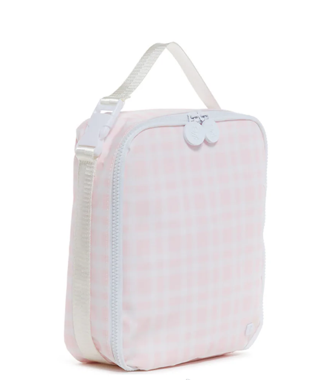 TRVL LUNCH BOX INSULATED LUNCH BAG PIMLICO PLAID PINK
