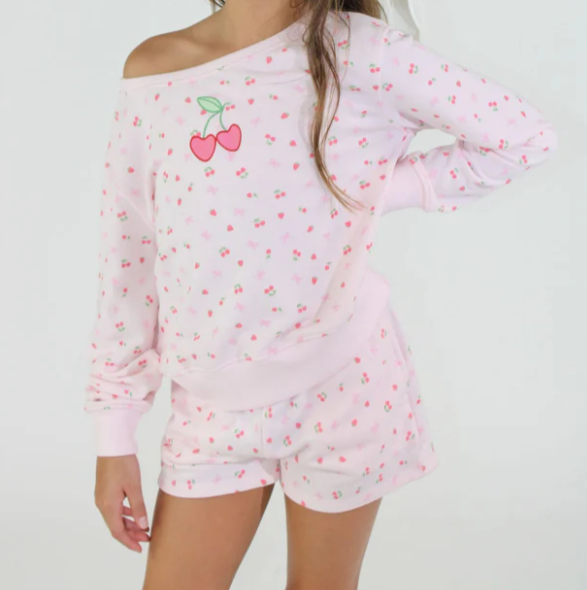 MICRO BERRY ALL OVER PRINT SHORT SET