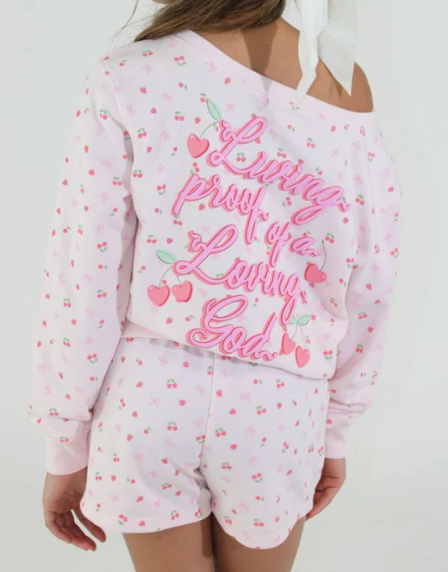 MICRO BERRY ALL OVER PRINT SHORT SET