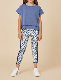 GIRLS OPEN TULIP BACK WASHED KNIT TEE