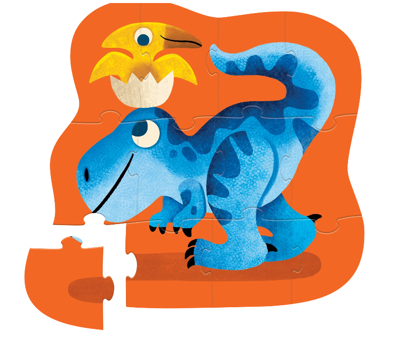 CROCODILE CREEK 12-PC MINI PUZZLE DINO FRIENDS