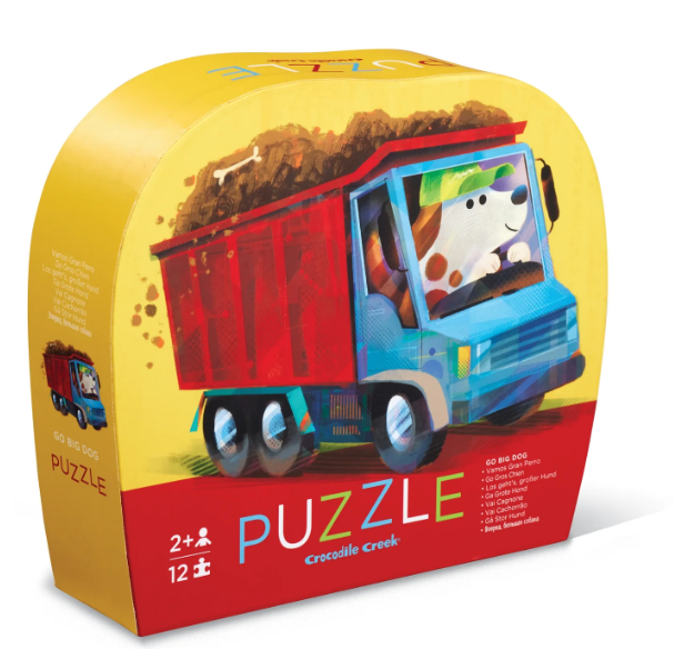 CROCODILE CREEK 12-PC MINI PUZZLE GO BIG DOG