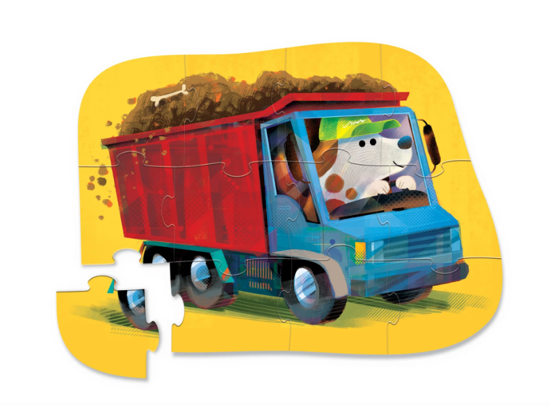 CROCODILE CREEK 12-PC MINI PUZZLE GO BIG DOG