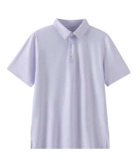 MICRO PURPLE & WHITE POLO