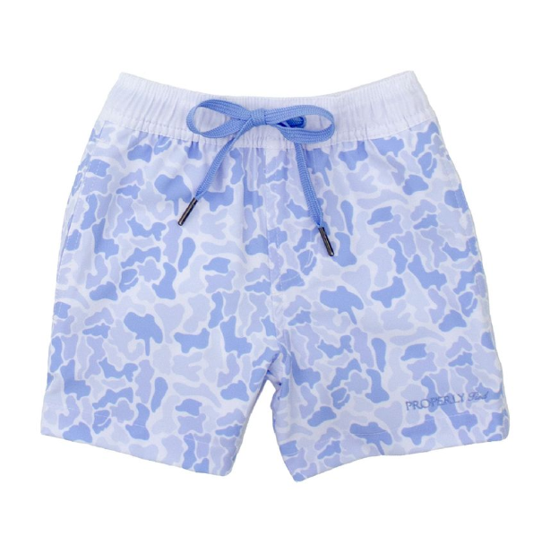 BOYS RIVIERA SWIM TRUNK RIVER CAMO