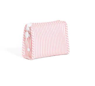 ROADIE SMALL ZIP POUCH PIMLICO STRIPE DUSTY ROSE