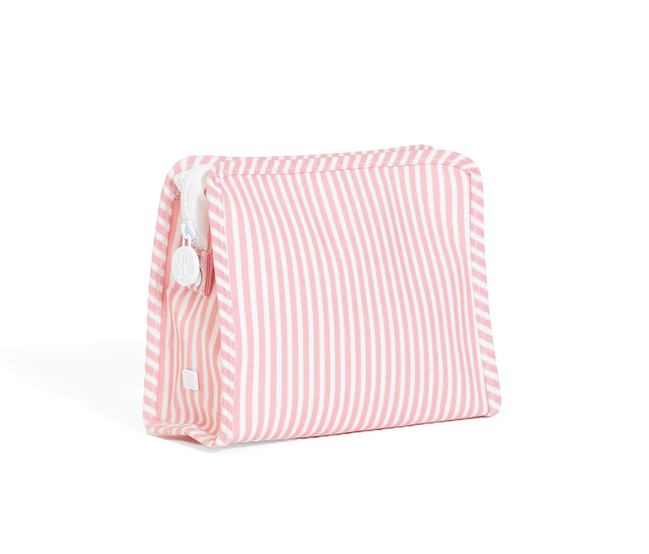 ROADIE MEDIUM ZIP POUCH PIMLICO STRIPE DUSTY ROSE