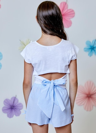 Blue Stripe Shorts