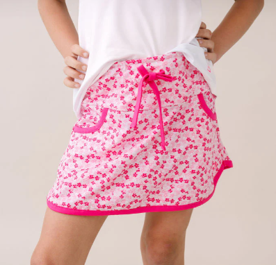 TIFFANY SKORT PINK PETALS, TOTALLY TURQUOISE