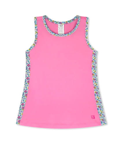 DREW TANK FLAMINGO PINK WHIMSY WILDFLOWER