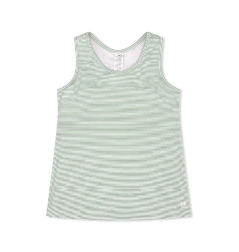 RORY RAZORBACK TANK PISTACHIO GREEN MINISTRIPE