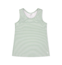 RORY RAZORBACK TANK PISTACHIO GREEN MINISTRIPE