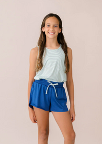 RORY RAZORBACK TANK PISTACHIO GREEN MINISTRIPE