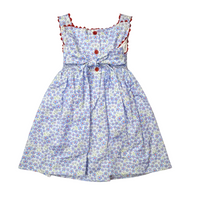 IZZIE DRESS RED WHITE & BLOOM FLORAL
