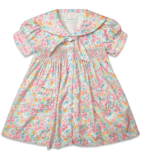 Smocked Sailor Dress Cayman Floral