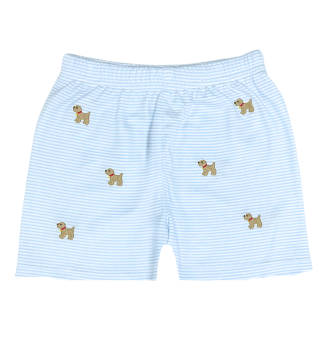 PUPPY LEO SHORT LIGHT BLUE STRIPE