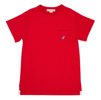 Carter Crewneck Pocket Richmond Red /Park City Periwinkle