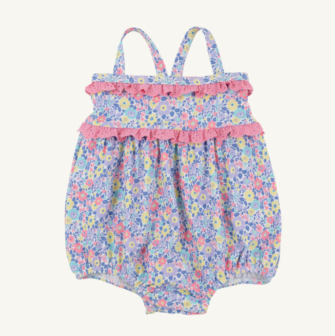 St. Bart's Bubble Bathing Suit Briar Patch Petals/Hamptons Hot Pink