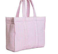 Trvl Quilted Go Go Tote Pimlico Stripe Dusty Rose