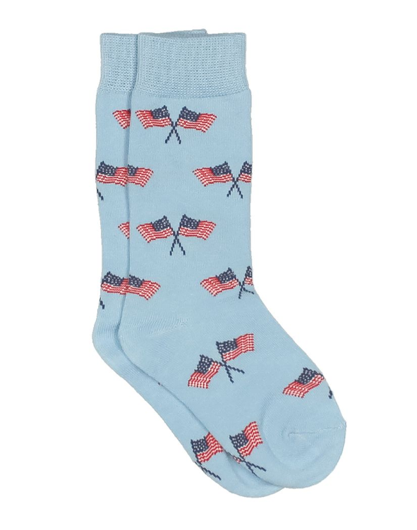 Boys Lucky Duck Socks Freedom Flag