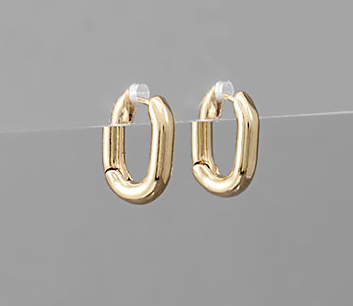 18MM Oval Huggie Gold