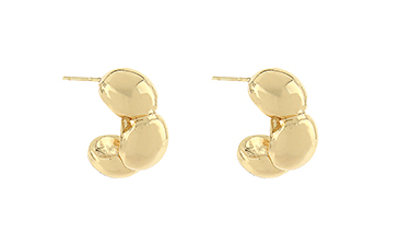 Linked Oval Dome Shape Hoops