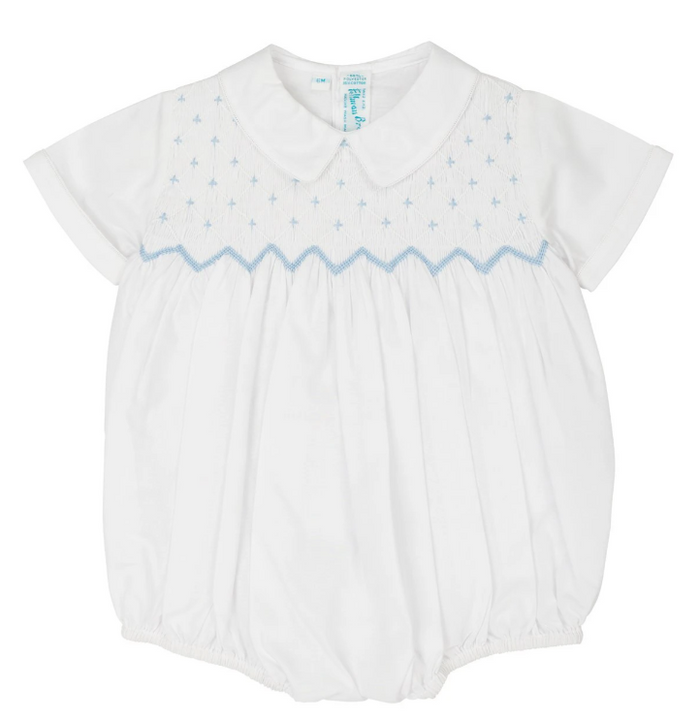 Diamond Smock Bubble White/Blue