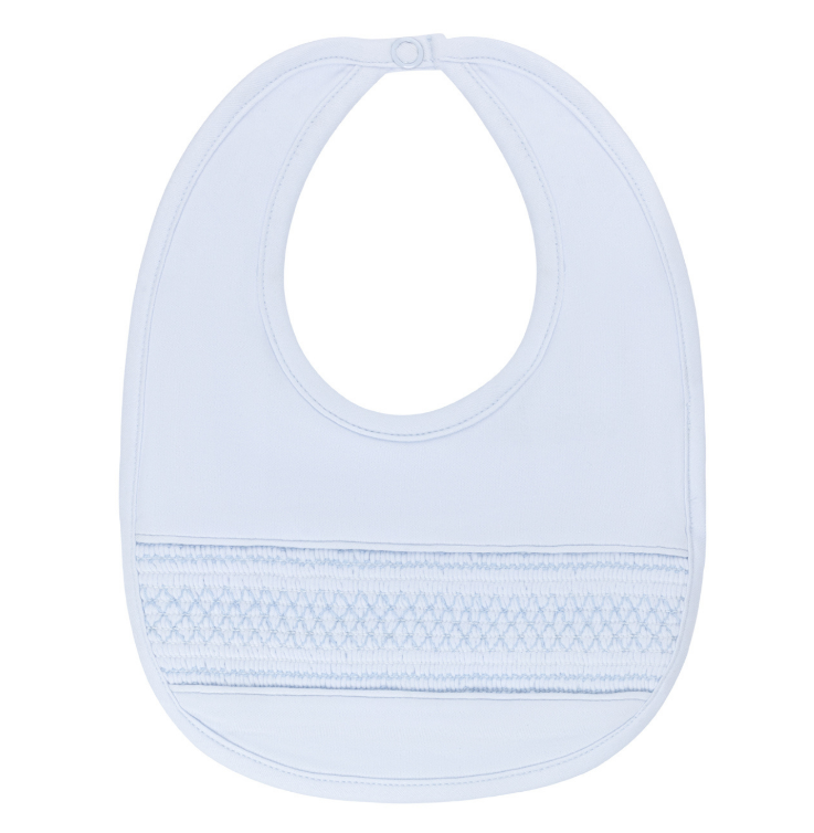 Baby Smocked Bullion Bib Blue