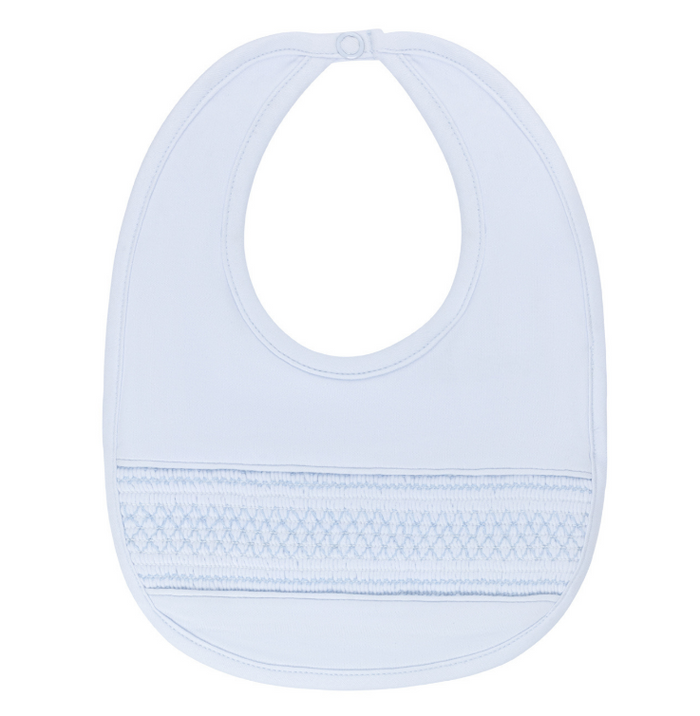 Baby Smocked Bullion Bib Blue