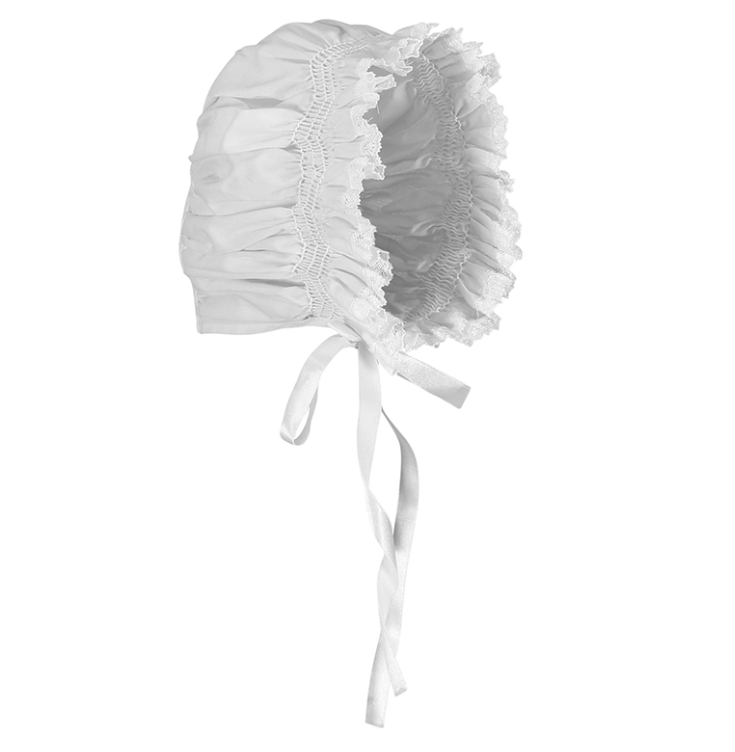 Girls Smocked Lace Bonnet
