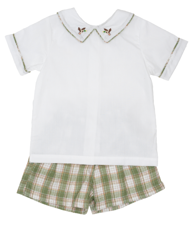 John Mallard Grove Plaid Short Set
