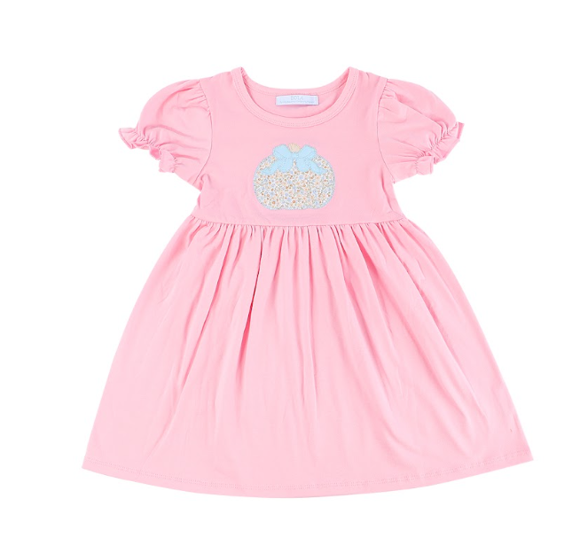 Pink Floral Knit Single Dress