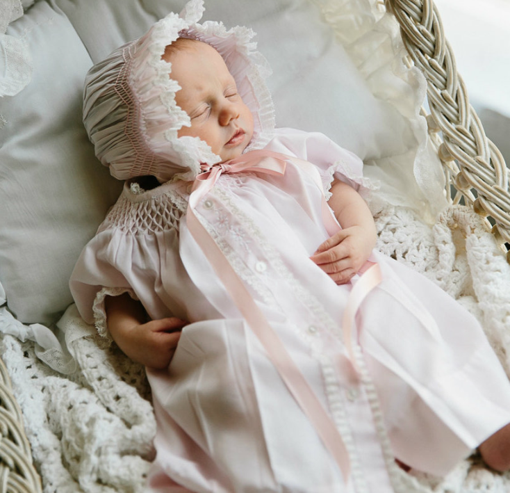 Honeycomb Smocked Yoke Daygown