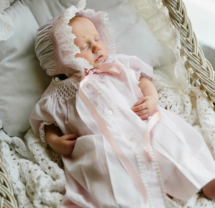 Honeycomb Smocked Yoke Daygown