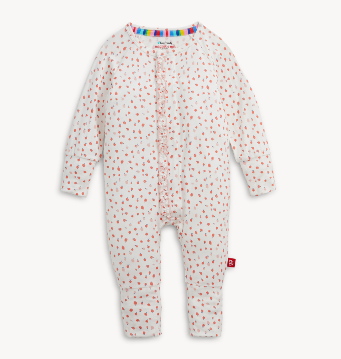 Convertible Ruffle Coverall Apple Blossom
