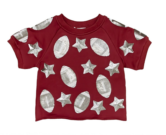 Maroon Football Top