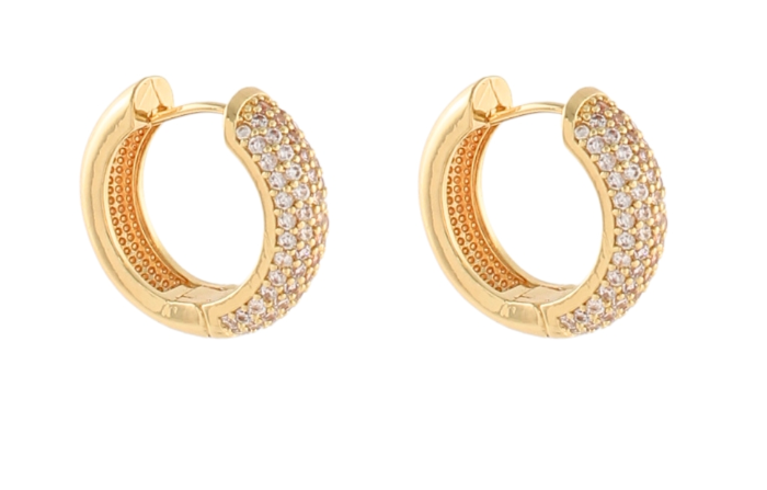 Pave Cz Hoops