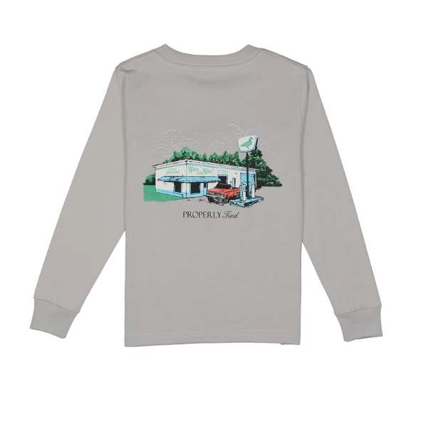 Boys Service Station LS Ice Grey