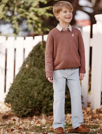 Isaac's Sweater Gray Bay Brown