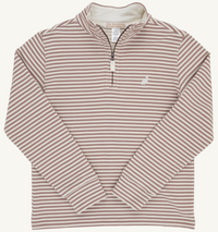 Hayword Half Zip Gray Bay Brown/Palmetto Pearl Stripe
