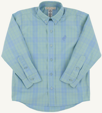 Deans List Dress Shirt Audubon Park Plaid/Sarasota Sky