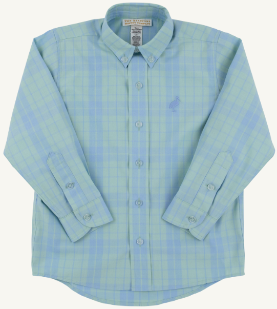 Deans List Dress Shirt Audubon Park Plaid/Sarasota Sky