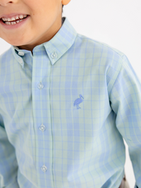 Deans List Dress Shirt Audubon Park Plaid/Sarasota Sky
